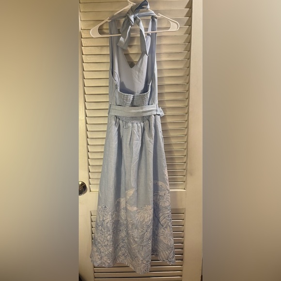 Tommy Bahama Halter Blue Midi Dress - Picture 3 of 3